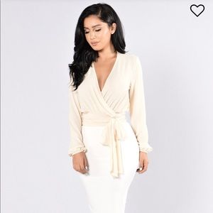 NWOT Fashion Nova wrap top